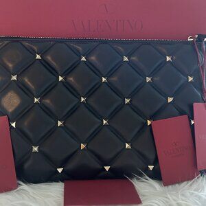 VALENTINO Rockstud Candy Stud Clutch box, tags & all items shown